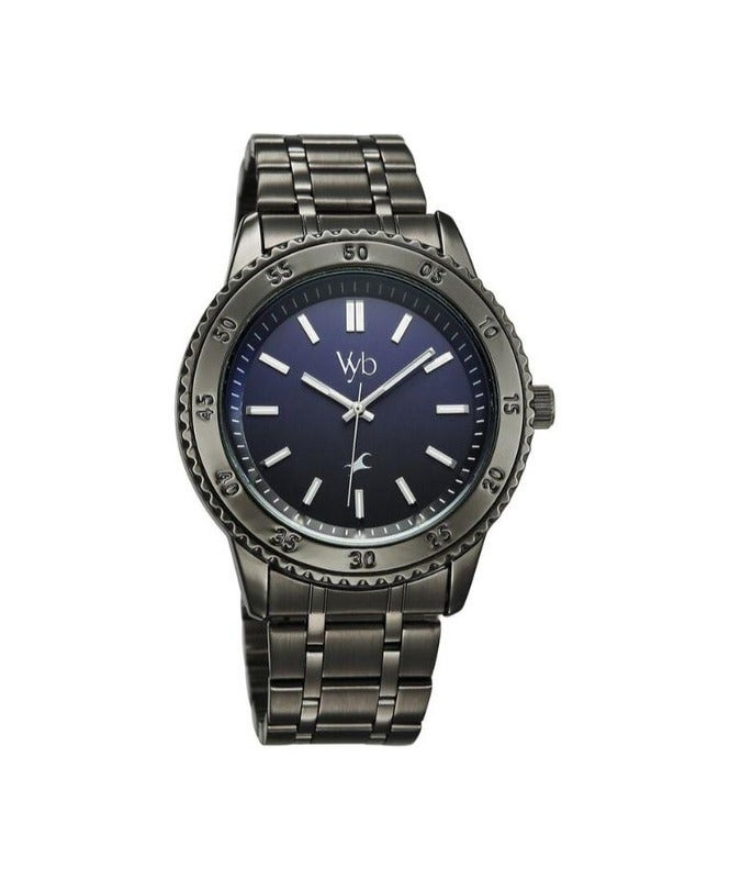 Fastrack Vyb Quest By Titan Quartz Analog Blue Dial Grey Stainless Steel Strap Watch For Men fv30036qm01w - Image 2