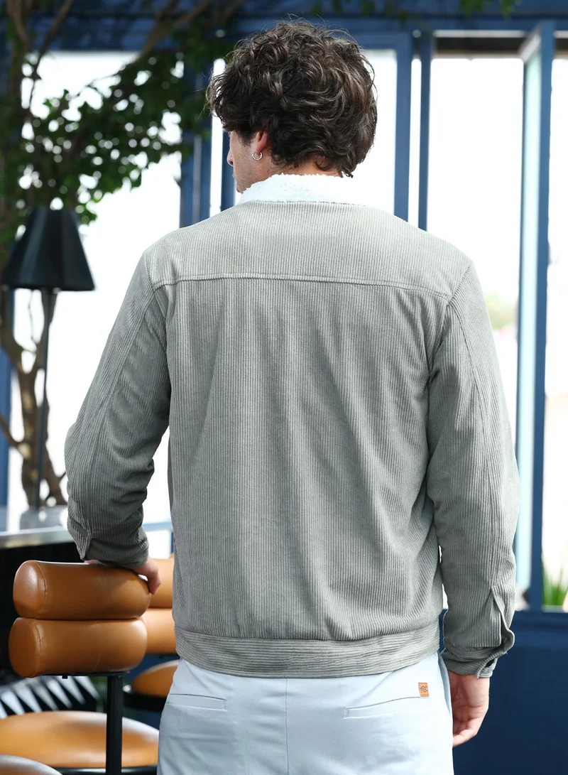 CAHOOT  Men's Coin Grey Utility-Corduroy Jacket for Men | Best Price UAE