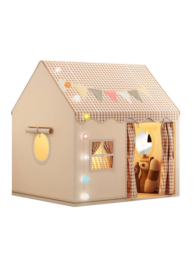 Large Kids Tent House Indoor Outdoor,Toddler Play Tent With Birthday Party Decoration,Play house for Baby Princess Castle Tent, Kids Indoor Room Toys for Girls Boys Age 3,4,5,6-10 Years Old (grey) - Image 1