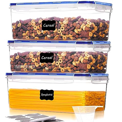 IMPREXO Air Tight Food Storage Containers Kitchen Containers for Storage Set Plastic Storage Box for Kitchen Airtight Containers Storage Jar Set for Kitchen Storage, Pack of 3 (6000 ML) - Image 1