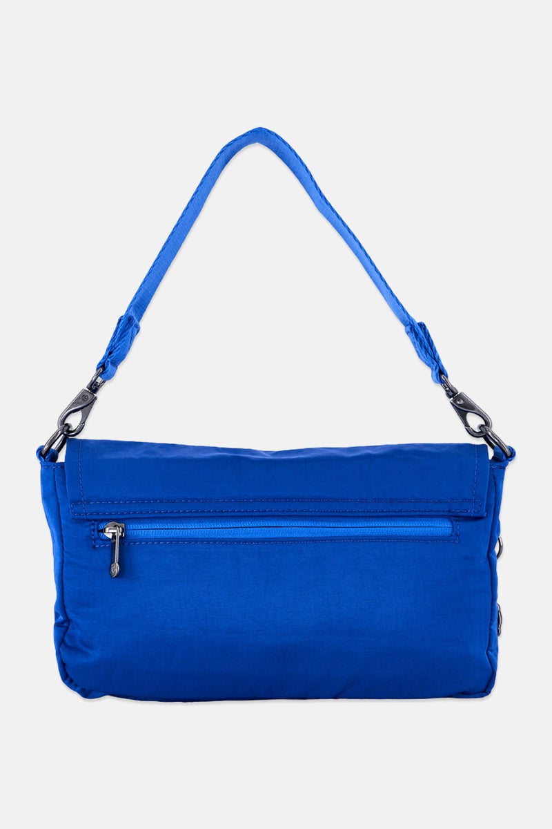 kipling Women Brand Logo Shoulder Bag With Keyring, Blue - Image 3