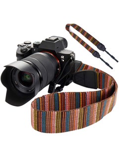 SANMUGEED Camera Neck Strap Universal Adjustable Cotton Leather Shoulder Belt Weave Holder Bohemia Compatible With Canon Sony Nikon DSLR Accessories  - Image 1