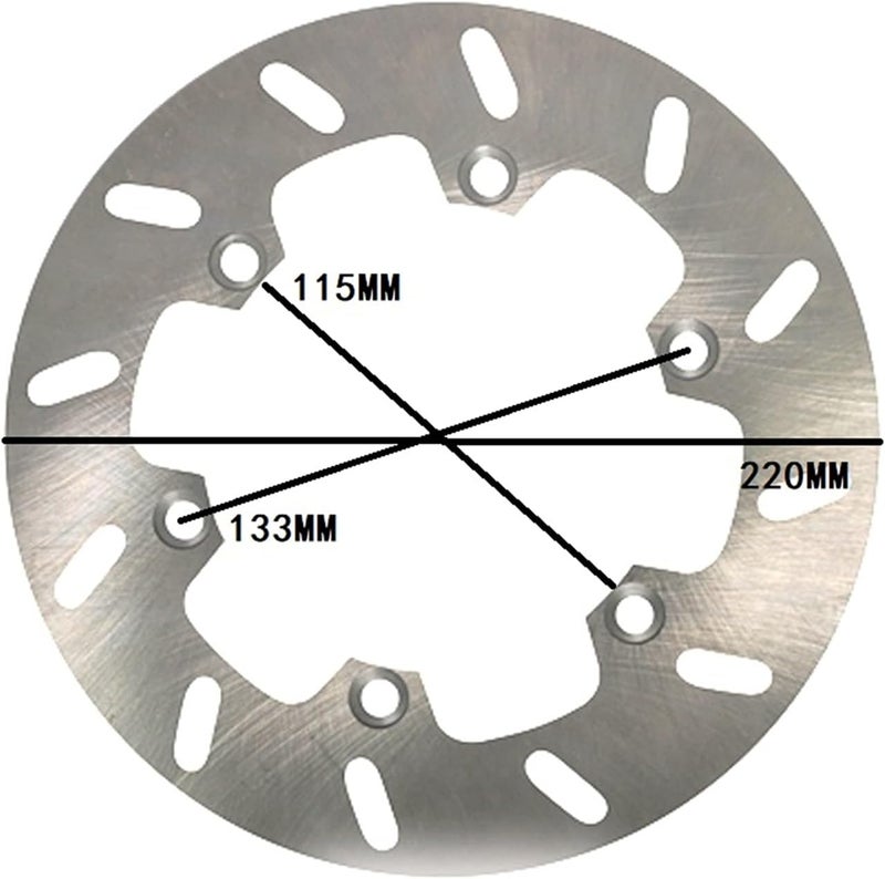 QASULER Motorcycle Rear Brake Disc Rotor - Image 2