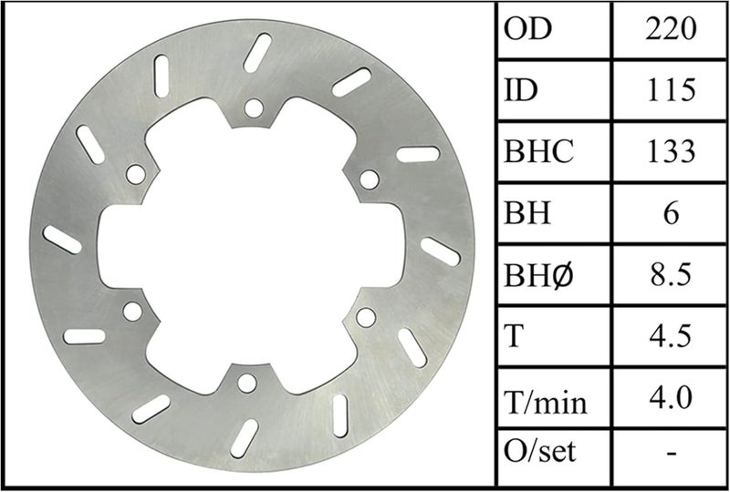 QASULER Motorcycle Rear Brake Disc Rotor - Image 5