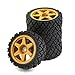 Chanmoo 110 RC On Road Tires Rubber Rally Tyres and Wheels Rims 12mm Hex for 110 Scale RC Racing Drift Car HPI KYOSHO Tamiya XV01 XV02 TA06 TT01 TT02 PTG2 144001 A959 4PCS - Image 3