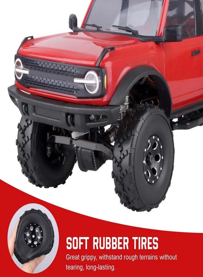 هوبي بارك عجلات HobbyPark 1.0 Beadlock وإطارات لاصقة 1.0 مقاس 62x21 مم، إطارات طينية ناعمة لسيارات الزحف التي تعمل بالتحكم عن بعد بمقياس 1/24، متوافقة مع AX24 وSCX24 وFCX24 وEnduro24، مجموعة من 4 عجلات (حواف بستة أضلاع). - Image 3