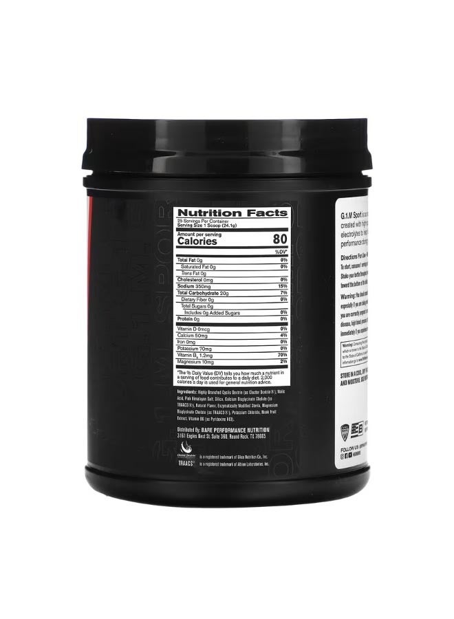 Bare Performance Nutrition G.1.M Sport Lemon Lime 1 lb 603 g - Image 2