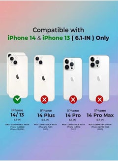ESCASE Magnetic Silicone Case for iPhone 14 6.1-Inch, Compatible with MagSafe,Silky-Soft Touch Full-Body Protective Phone Case, Shockproof Cover with Microfiber Lining Purple  - Image 2
