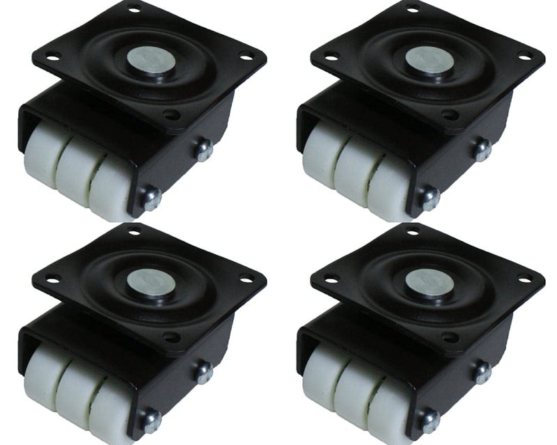 MHS Heavy Duty Sixer Caster Wheels for Furniture with Screws 450 KG Load Capacity Set of 4 Wheels