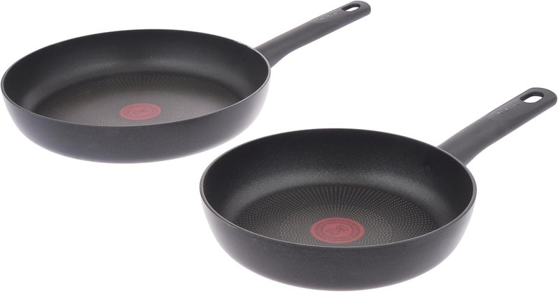 T-fal TEFAL Performance Plus 2 pc set | frypans 22/28 cm | Non-Stick | Thermo-Signal Heat Indicator | Safe Pans | All Stovetops Including Induction | Black | Made in France | 2 Years Warranty | G3019032 - Image 1