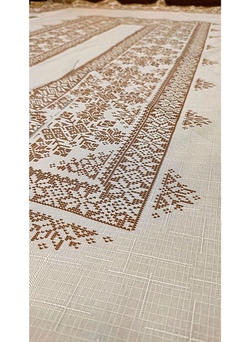 Tablecloth.. frame with border.. linen material.. size 150*215 - Image 4