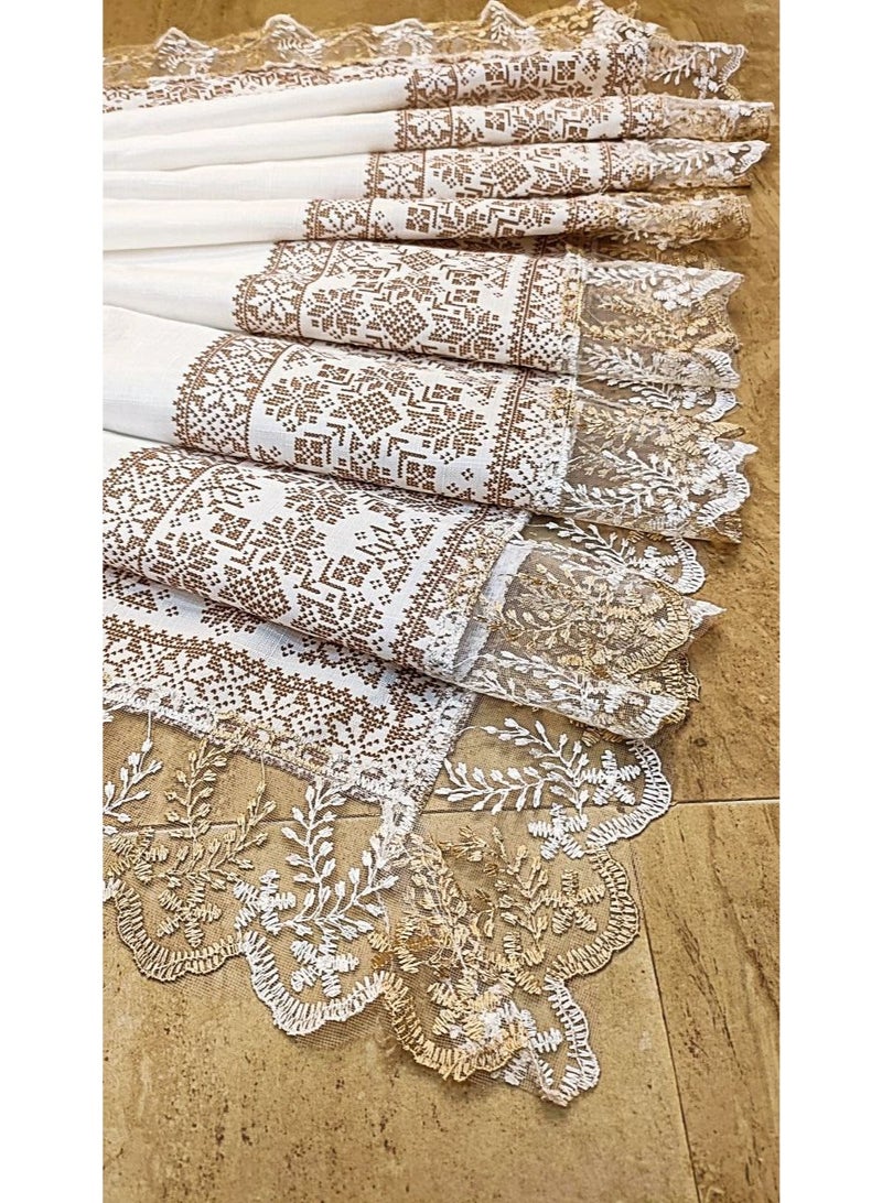 Tablecloth.. frame with border.. linen material.. size 150*215 - Image 3