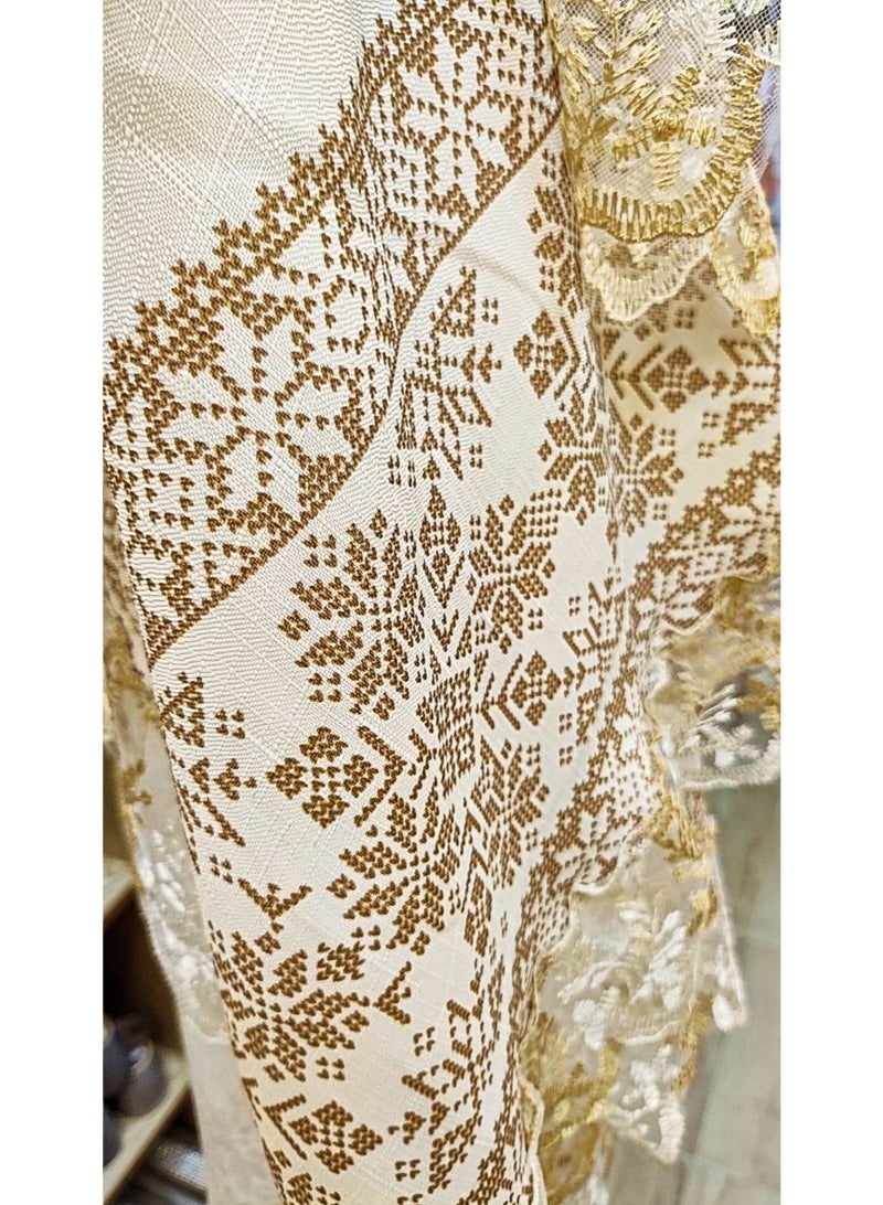 Tablecloth.. frame with border.. linen material.. size 150*215 - Image 2