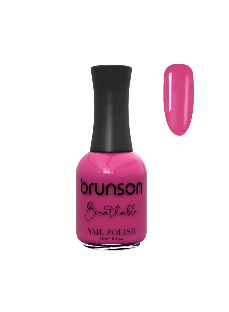 Brunson Breathable Nail Polish Halal Nail Lacquer Wudu friendly Quick Dry long lasting but easy peel off Glossy Shine Water Based Nail paint 18ml