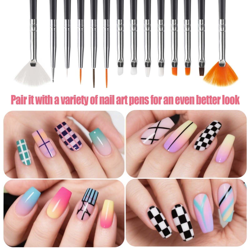 Artdone Nail Dotting Tools 32PCS Double-ended Nail Art Brushes Kit Nail Art Gel Polish Liner Brushes Design Pen For Nail Drawing And Nail Paint Brushes Small Detail Brushes - Image 2
