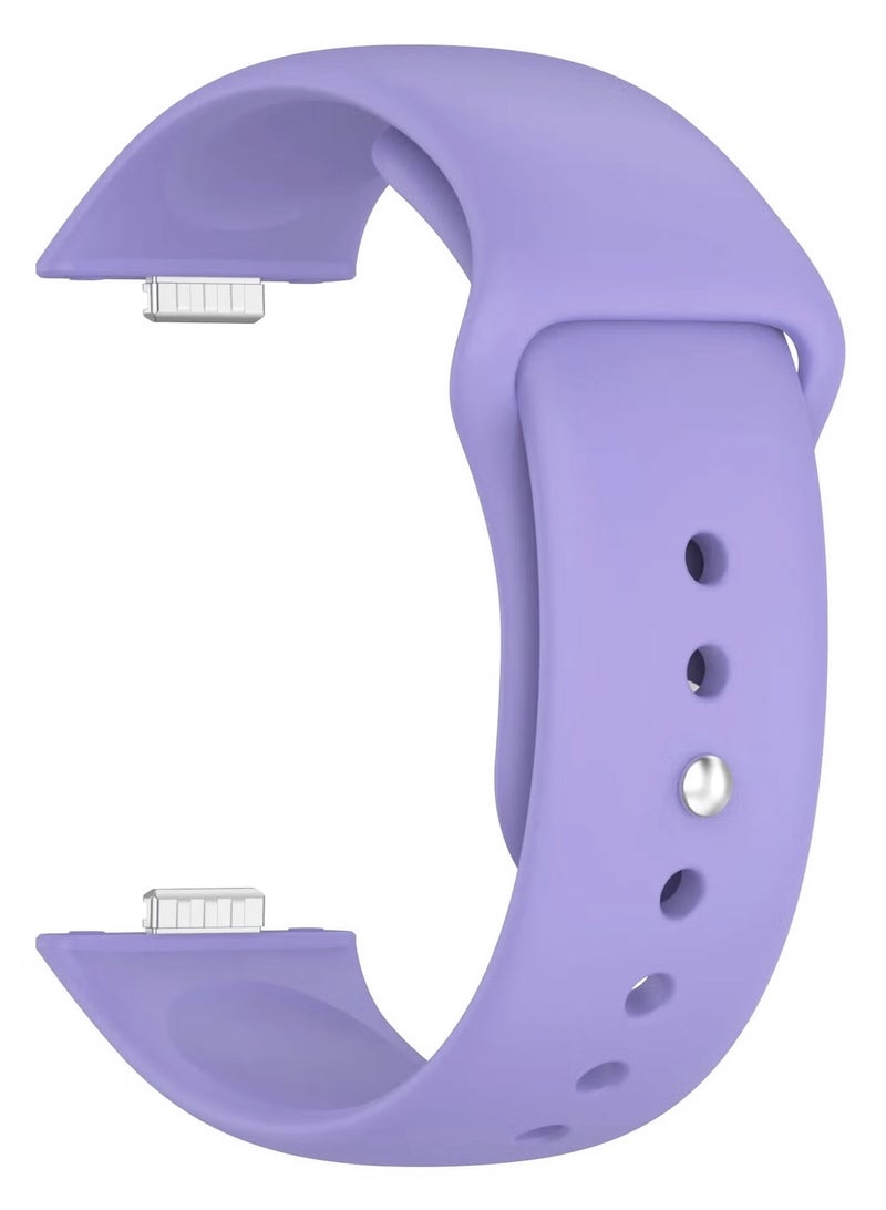 سوار سيليكون لساعة هواوي واتش فيت 3 / فيت 4 / فيت 4 برو الرياضية، ملحقات الساعة الذكية، سوار كوريا بديل (أرجواني فاتح) - Image 3