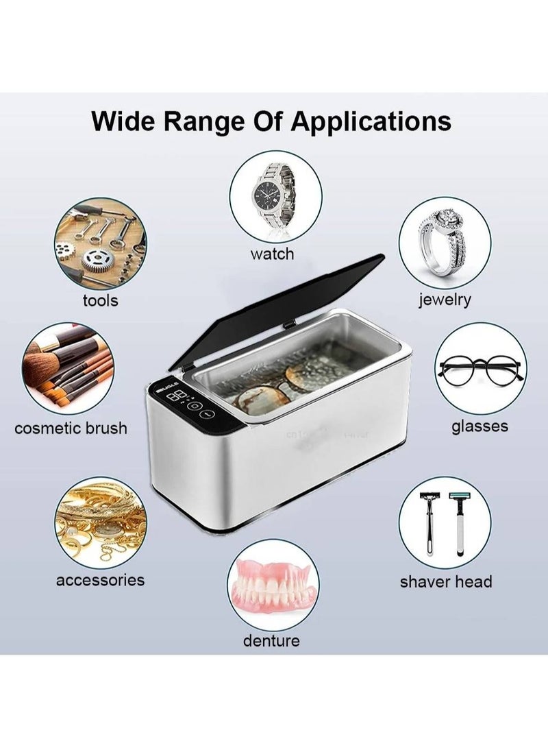 Ultrasonic Cleaner 35W Ultrasonic Glasses Jewelry Cleaner 500ML Ultrasonic Cleaning Machine Ultrasound Washing Bath For Glasses - Image 1