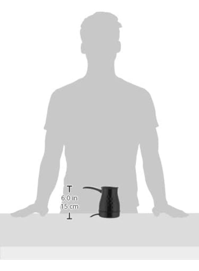 إبريق قهوة تركي كهربائي بلاستيكي، أسود، 500 مل - zcp-700 - Image 1