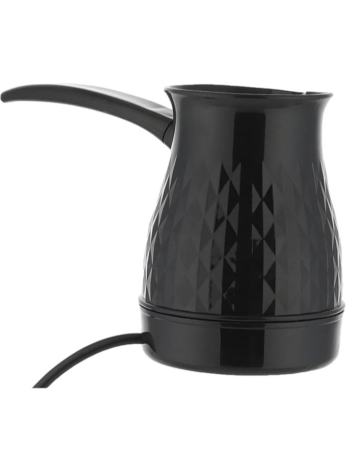إبريق قهوة تركي كهربائي بلاستيكي، أسود، 500 مل - zcp-700 - Image 2
