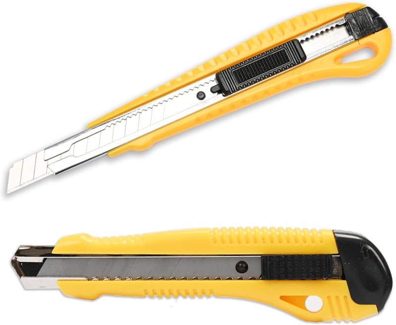 FIS Heavy Duty Snap-Off Utility Cutter with Auto-Lock System and Spare Blades - Image 1