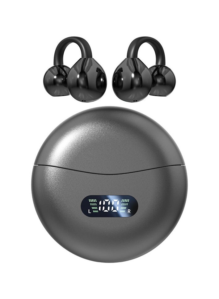 Open Ear Clip Headphones Wireless Earbuds Bluetooth 5.4 Sports Earphones Wireless Charging Case & LED Power Display Waterproof Fitness Headphones for Running  - Image 1