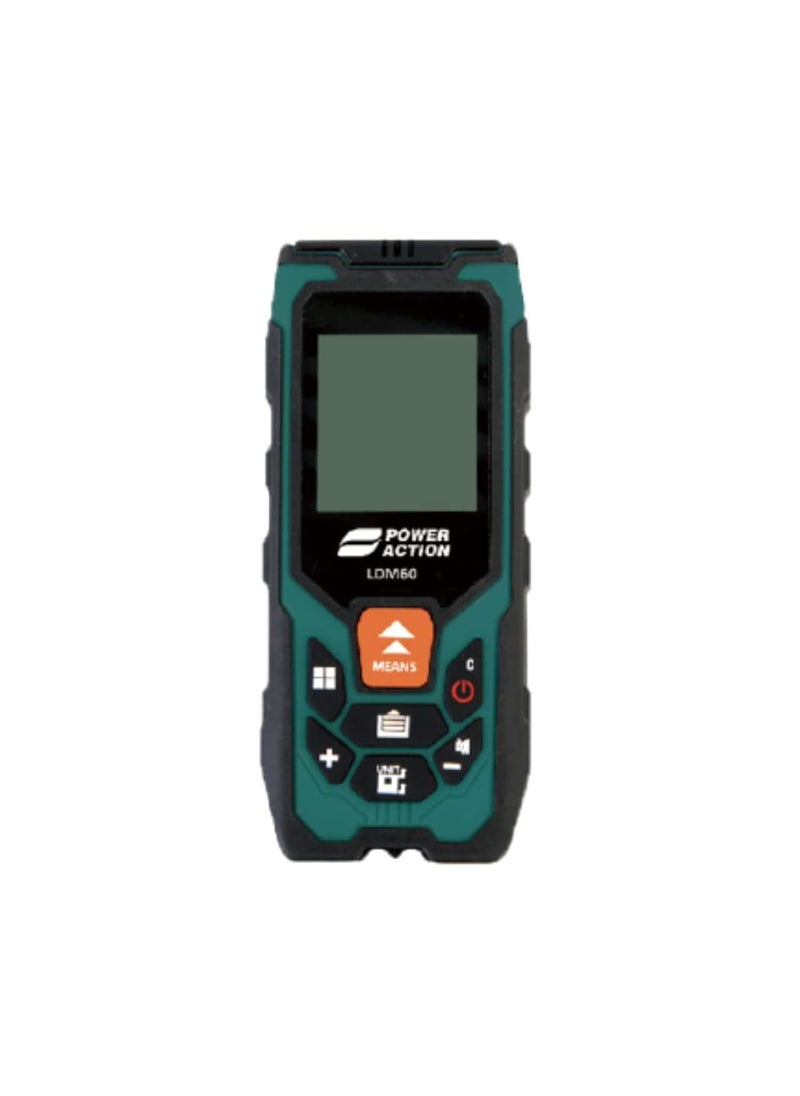 sulfar Sulfar Power Action LDM60 Laser Range FinderDistance Measuring Meter Tape 005 to 60 Meter IP54 Waterprooof LDM60  - Image 1