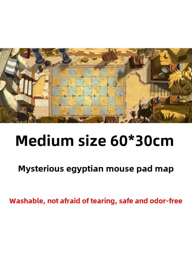 Plant Wars Map Accessories Non-slip Mouse Pad Map Generation Paper Map Cloth Texture Parent-child Interactive Map-Color:Medium 60*30 Secret Egyptian Mouse Pad Map (bag)  - Image 1