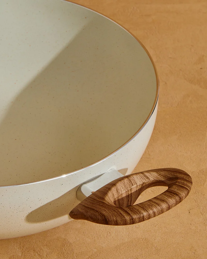 REDTAG Beige Aluminum Non Stick Wok Pan (26cm)