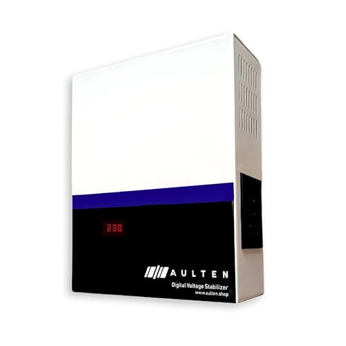 AULTEN Automatic Digital Voltage Stabilizer for Washing Machine, Microwave Oven and Treadmill 5000VA 4000W 160V-280V AD019 (White) | 2 Year Warranty - Image 1