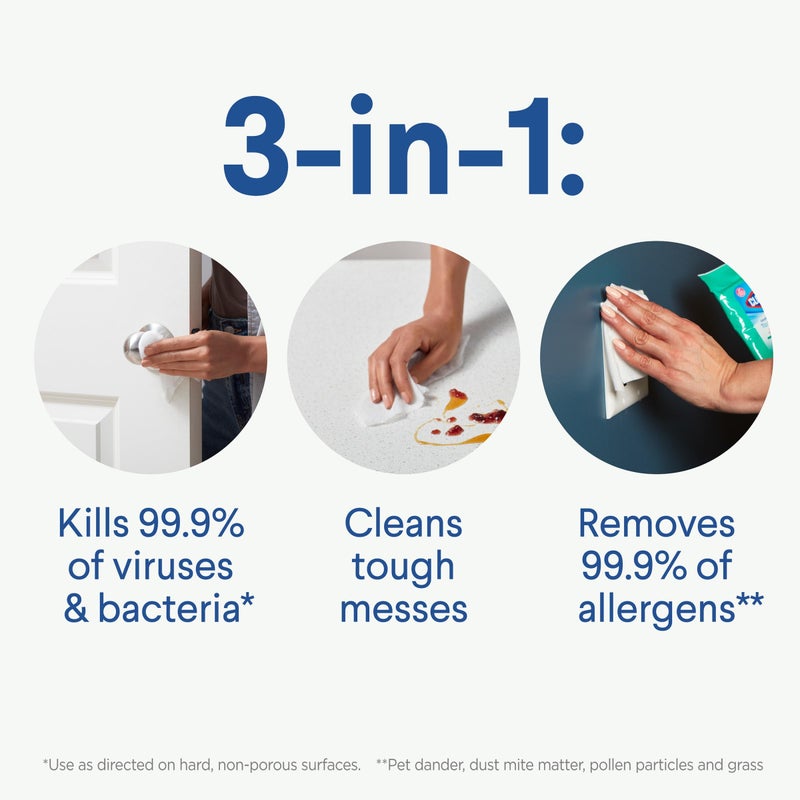 Clorox مناديل كلوركس المعقمة للسفر، رائحة منعشة، 9 قطع، عبوة من 24 (قد يختلف الشكل) - Image 3