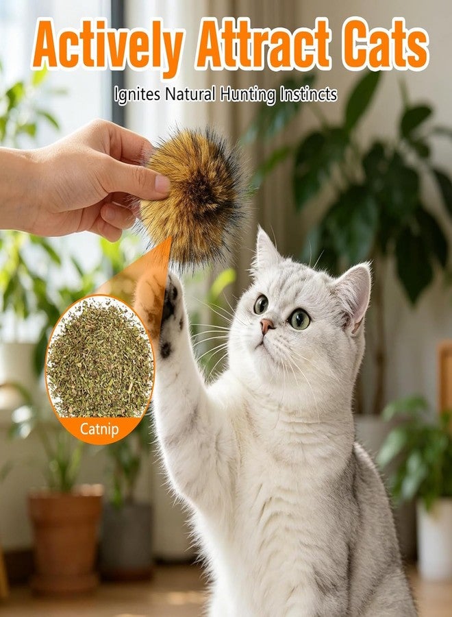 3pcs Cat Toy Faux Rabbit Fur Ball, 2026 New Soft Rabbit Fur Ball Cat Toys, Furry Catnip Toy Ball, Washable, for Indoor Cats to Chase for Exercise and Bonding - Image 3