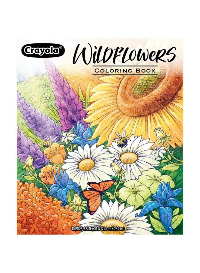 Crayola كتاب تلوين الزهور البرية 40 صفحة تلوين للكبار هدية مميزة - Image 2