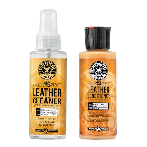 Chemical Guys SPI1091601 Leather Cleaner and Conditioner Leather & Interior Care Bundle + SPI22016 Total Interior Cleaner & Protectant, Safe for Cars, Home, Office, & More (16 fl oz) 3 Items - Image 1