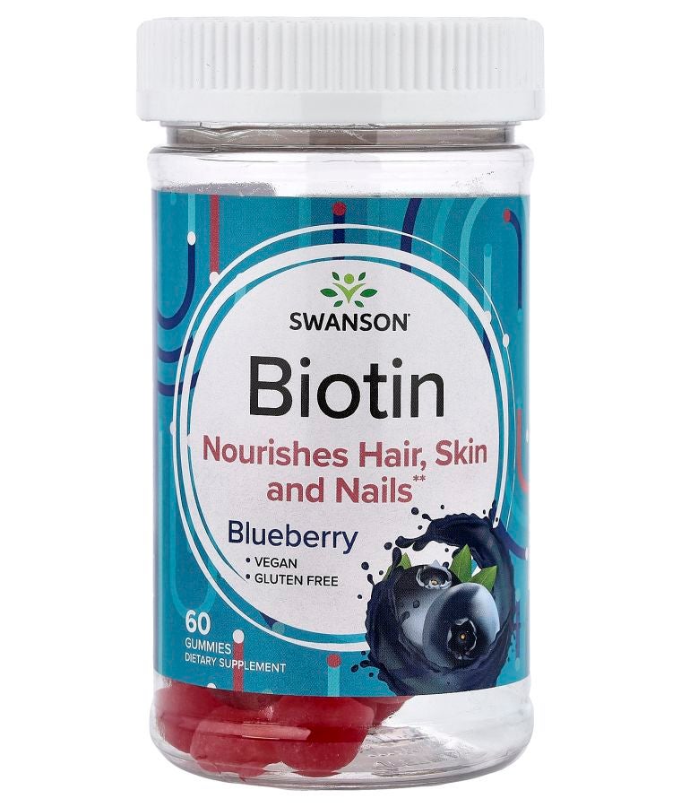 SWANSON Biotin Gummies Blueberry 60 Gummies