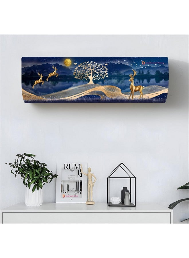 DARSHANAM WORLD Beatiful Designer Ac Cover For 1.5 Ton/ Printed Air Conditioning Dust Cover Folding Design Cover For Indoor And All Type AC Split Cover(97 x 31 x 21.5cm) - Image 1