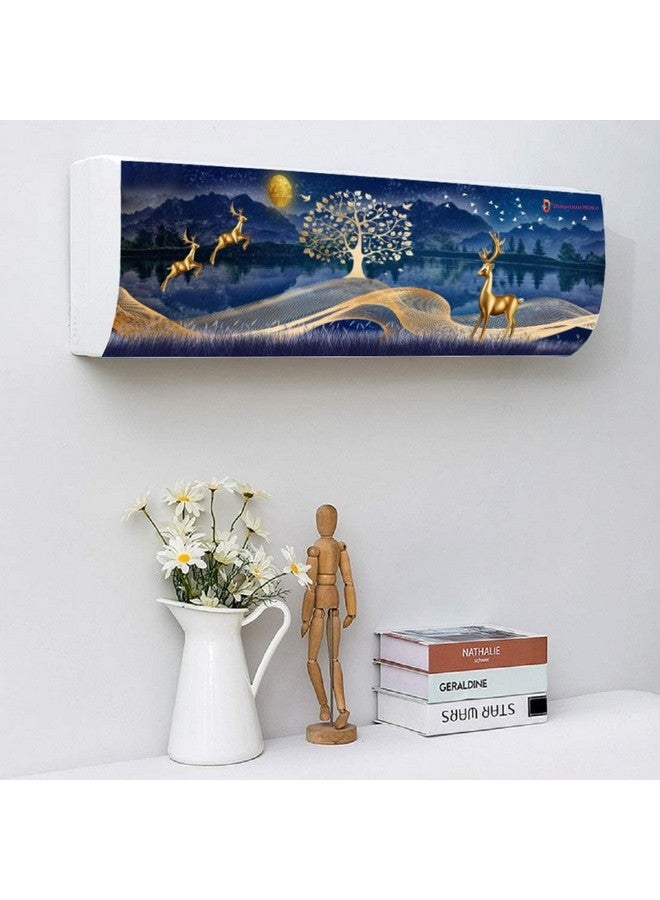 DARSHANAM WORLD Beatiful Designer Ac Cover For 1.5 Ton/ Printed Air Conditioning Dust Cover Folding Design Cover For Indoor And All Type AC Split Cover(97 x 31 x 21.5cm) - Image 2