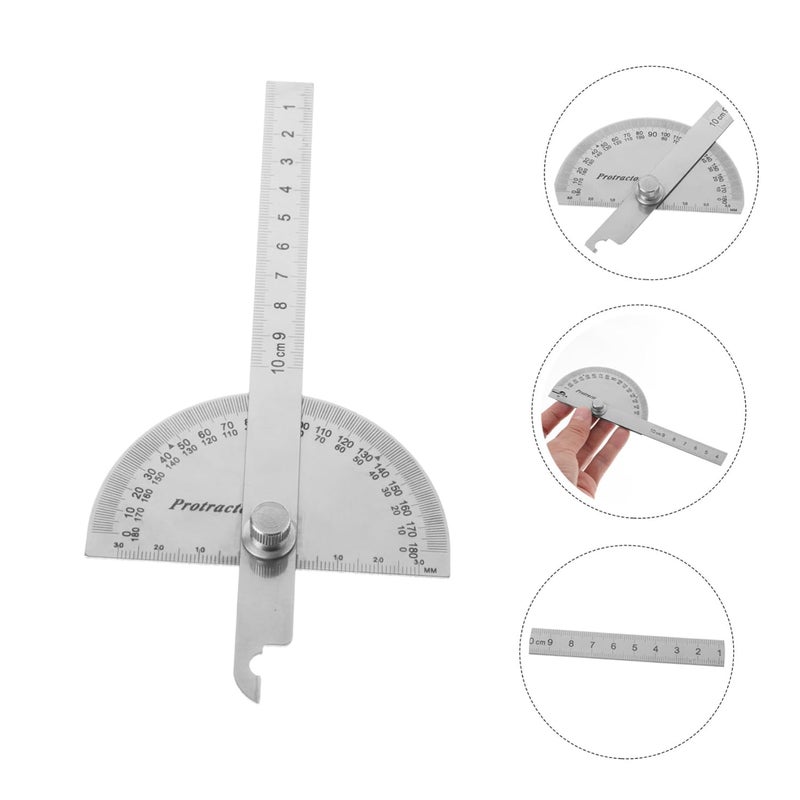 TEHAUX Woodworking Angle Protractor Ruler Measuring Tool for Accurate Woodworking and Construction Projects Compact Design for Easy Handling - Image 3