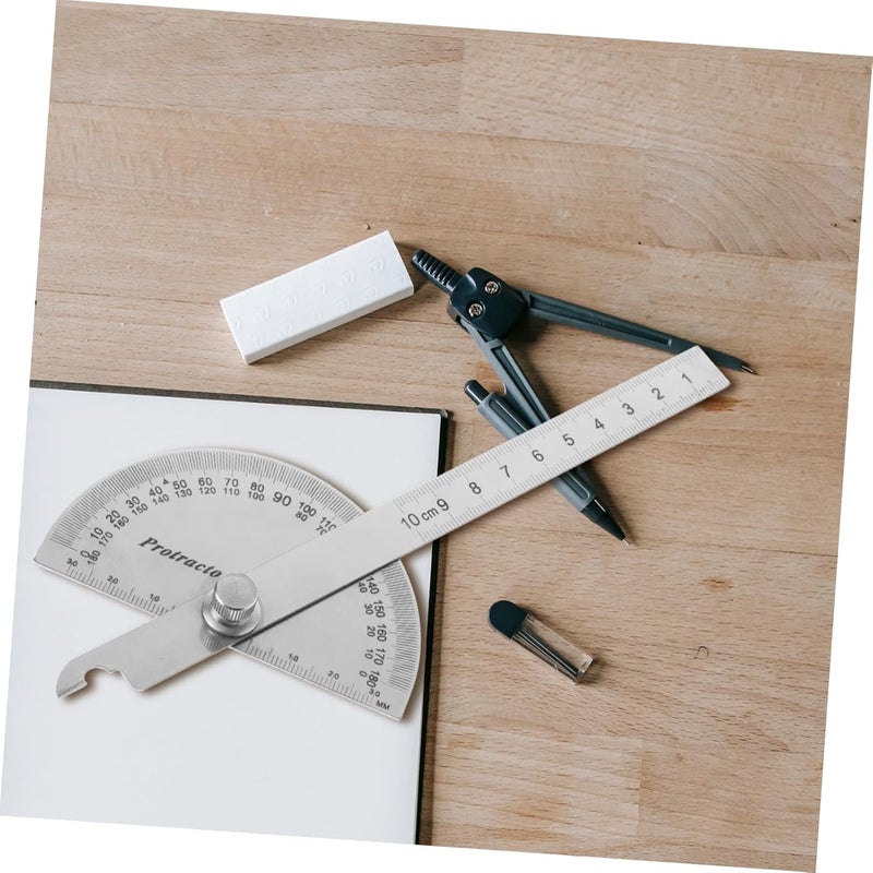 TEHAUX Woodworking Angle Protractor Ruler Measuring Tool for Accurate Woodworking and Construction Projects Compact Design for Easy Handling - Image 5