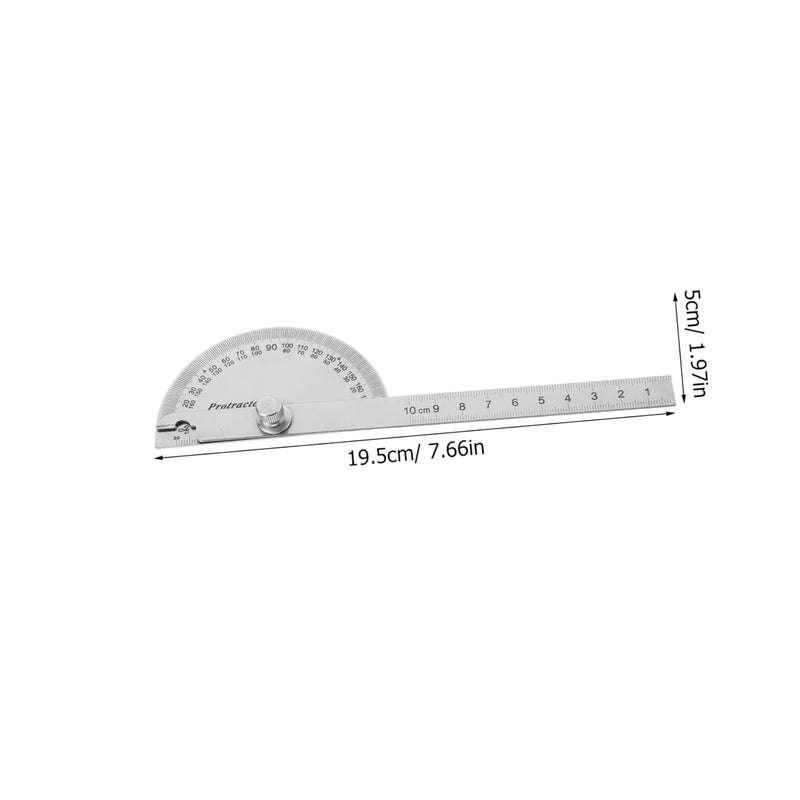 TEHAUX Woodworking Angle Protractor Ruler Measuring Tool for Accurate Woodworking and Construction Projects Compact Design for Easy Handling - Image 2