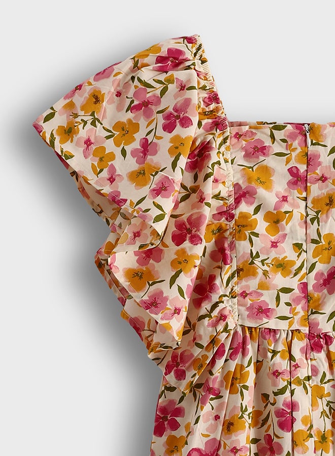 LC WAIKIKI Girls' Square Neck Summer Dress - Image 3