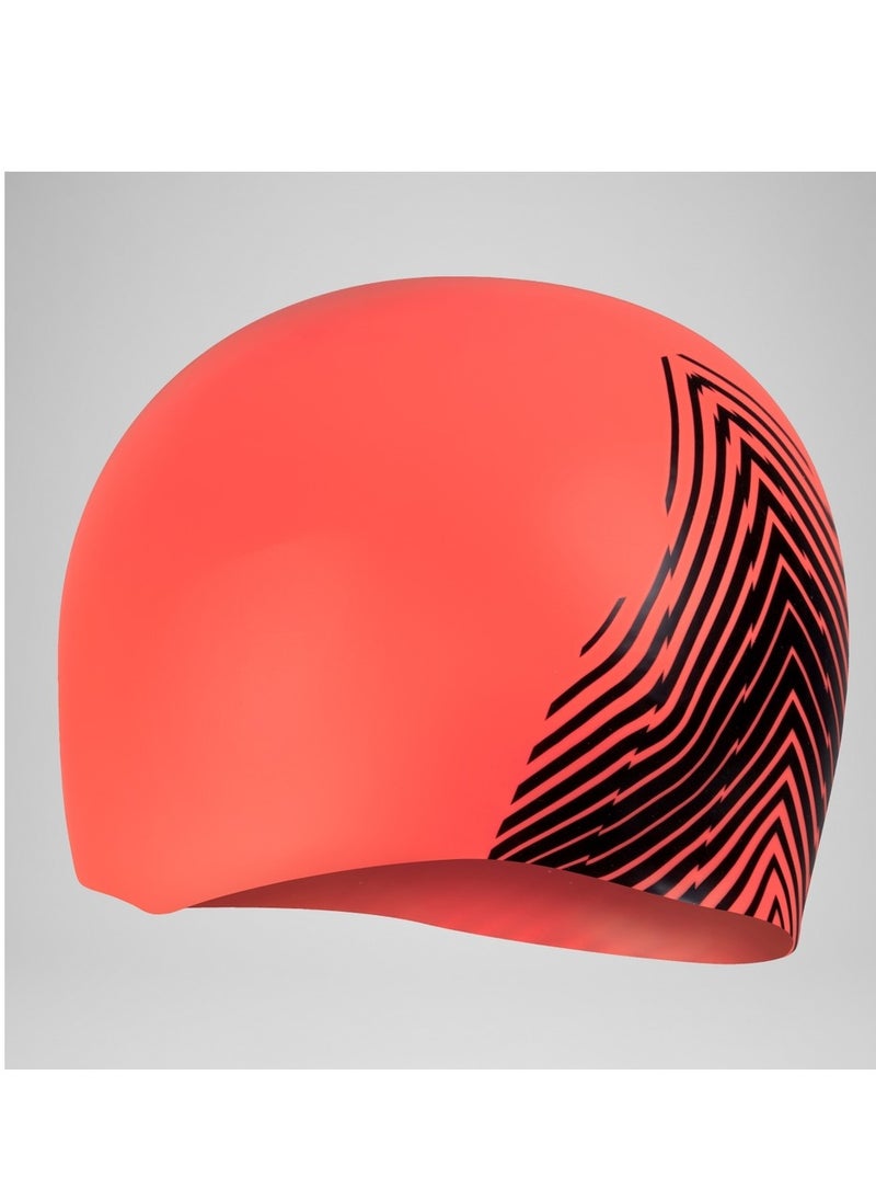 speedo Fastskin Swim Cap REd  - Image 4