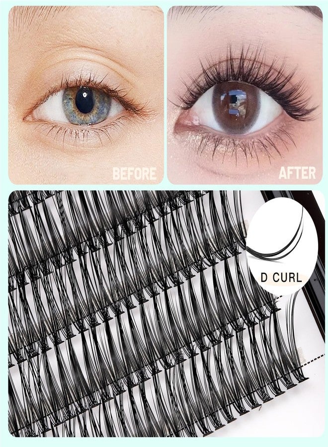 Bodermincer 400pcs D Curl Lash Clusters 8-10-12-14mm/10-12-14-16mm MIX Fish Tail Lash Cluster Premade Volume Lash Fans Volume Lashes Knotted (Black 10mm) - Image 4