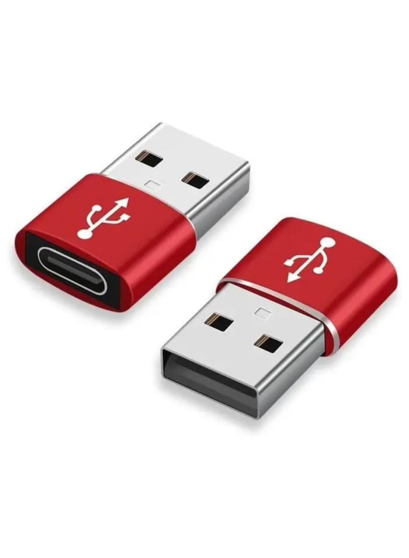 Type-C to USB Adapter Supports All Devices - Red - Image 1