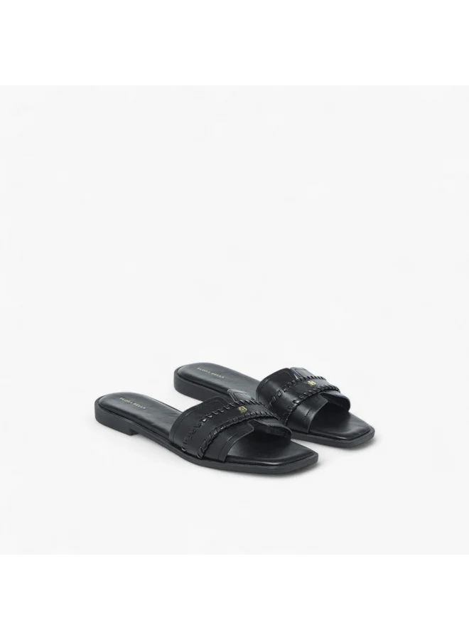 فلورا بيلا من شو إكسبرس Women Braid Detail Slip-On Flat Sandals
