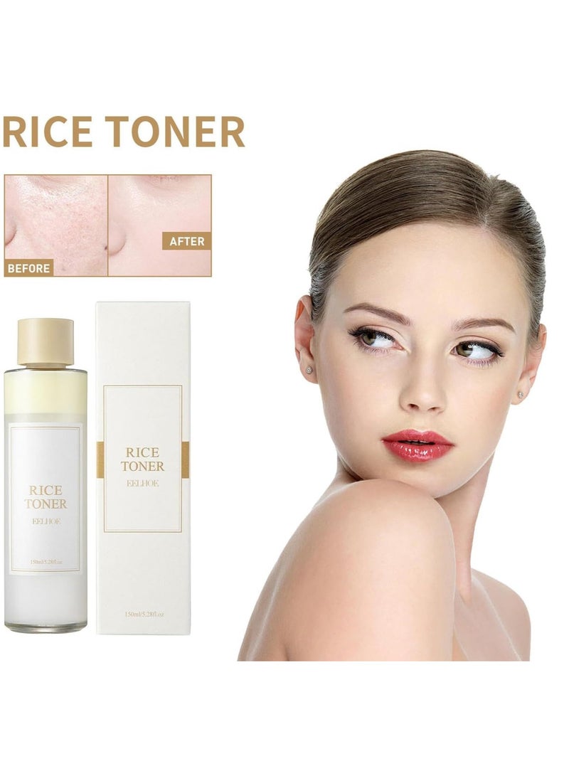 EELHOE Natural Organic Skin Care Toner Glow Essence with Niacinamide Hydrating Whitening Rice Water Face Toner For All Skin - Image 4
