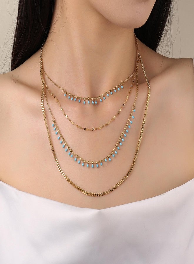 SALTY Anti Tarnish Sleek Layered Necklace for Women | Stylish Chain | Latest Fashion Jewellery Accessories | Minimal Jewelry | Ideal for Gifting | Marriage, Birthday | Gift for Valentine Day - Image 2