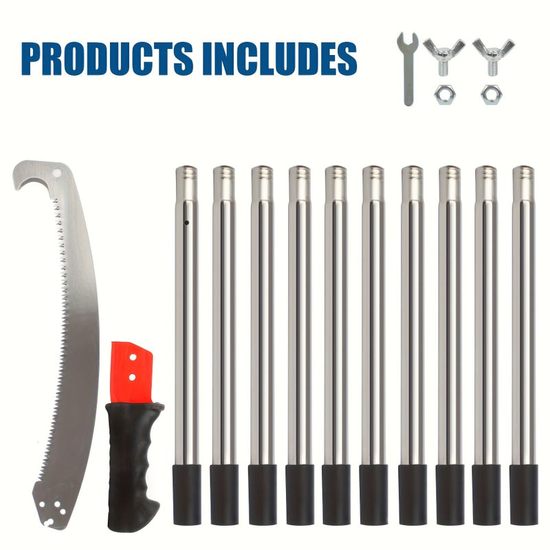 168.11 Inch Manual Pole Saw for Tree Trimming Long Reach Blade Cutter - Image 5
