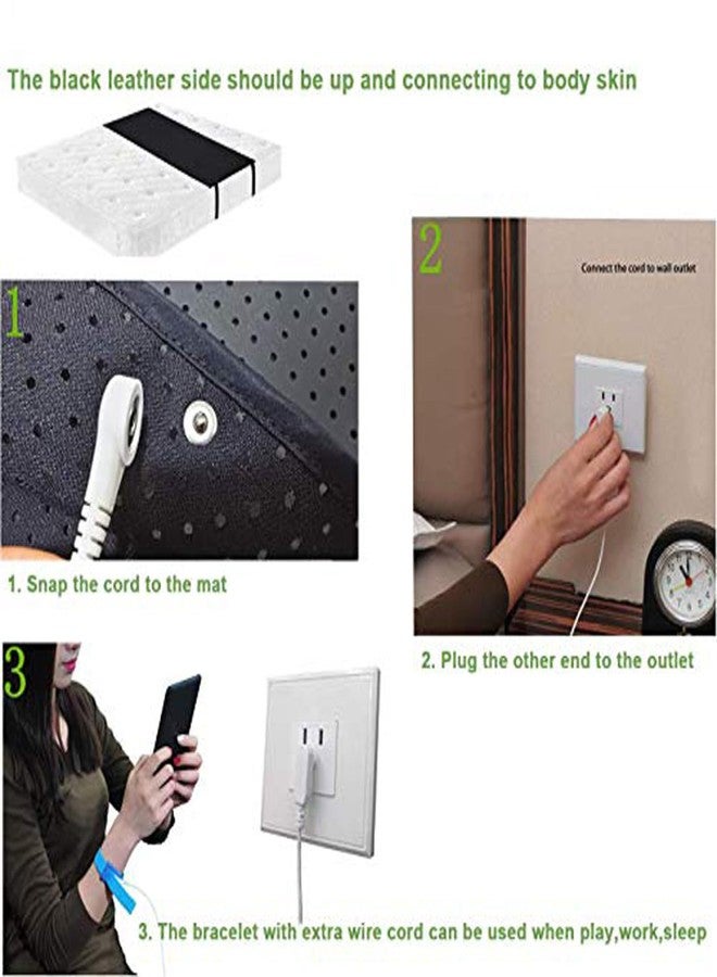 Amerthing Grounding Mats, Conductive Carbon Leatherette Pads for Better Sleep and Healthy, Relax Therapy Sheets (Full Size 54"x78"Inch) - Image 5