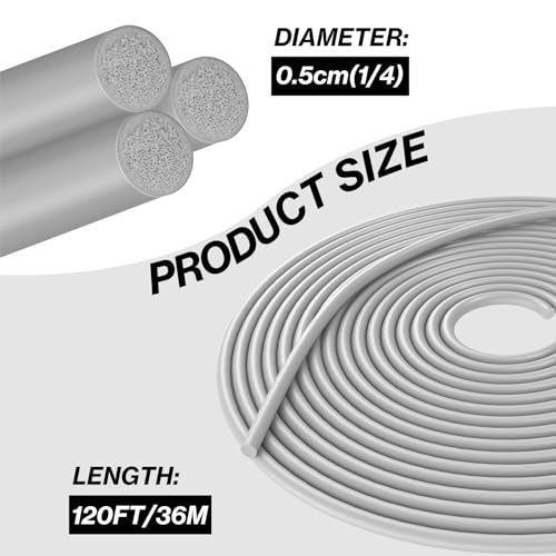 Taikula 120FT Backer Rod 14 Inch Diameter Backer Rod Filler Weather Strip Seal Saver Concrete Expansion Joint for Gaps and Joints14Inch x 120Feet - Image 3