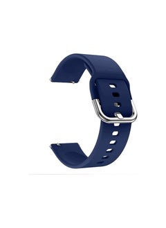 Generic Strap Strap Silicone 22MM For Samsung galaxy watch 46mm / Gear S3 / Huawei watch GT2E/GT (42mm,46mm) /GT2 Pro/GT2 46MM/honor Magic Watch2 46mm/Amazfit GTR 47mm/GTR 2/2e (Blue)  - Image 3